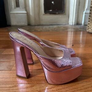 Schutz Pink Platform Heels